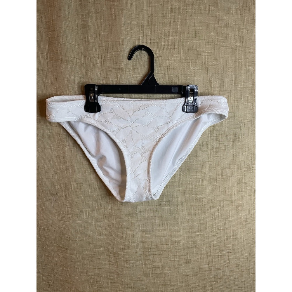 American Eagle Outfitters Aerie‎ Cheeky Bikini Bottom Size L White Lace